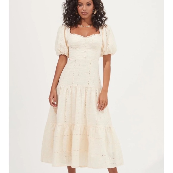 Astr Dresses & Skirts - NWT | ASTR | Ivory Eyelet Maxi Dress